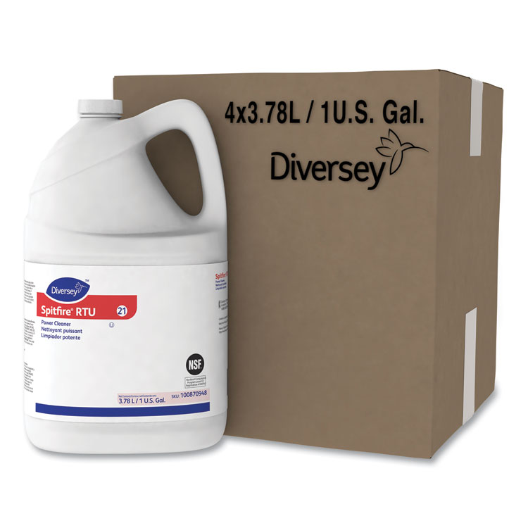 Diversey Spitfire Power Cleaner, Fresh Pine Scent, 3.78 L Container, 4/Carton (DVO100870948)
