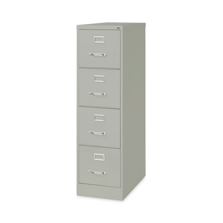 Alera Four-Drawer Economy Vertical File, Letter-Size File Drawers, 15" x 26.5" x 52", Light Gray (ALEHVF152652LG)