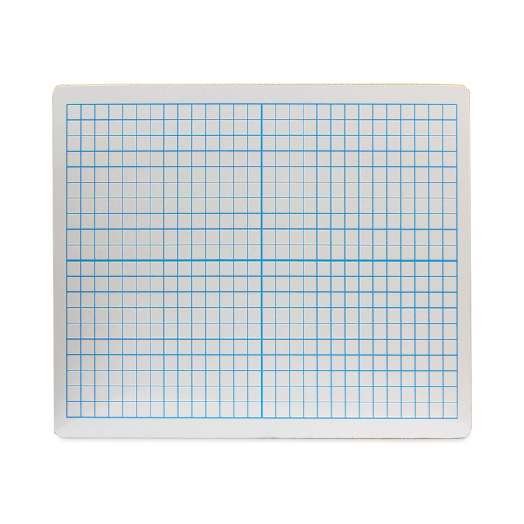 Flipside Graphing Two-Sided Dry Erase Board, Computational Grid Format, 12" x 9", White Surface, 12/Pack (FLP11200)