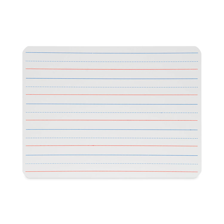 Flipside Magnetic Two-Sided Red/Blue Ruled Dry Erase Board, 12" x 9", White Surface, 12/Pack (FLP10176)
