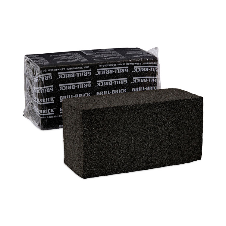 Boardwalk Grill Brick, 8 x 4, Black, 12/Carton (BWKGB12PC)