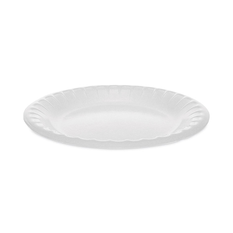 Pactiv Evergreen Placesetter Deluxe Laminated Foam Dinnerware, Plate, 6" dia, White, 1,000/Carton (PCT0TK100060000)
