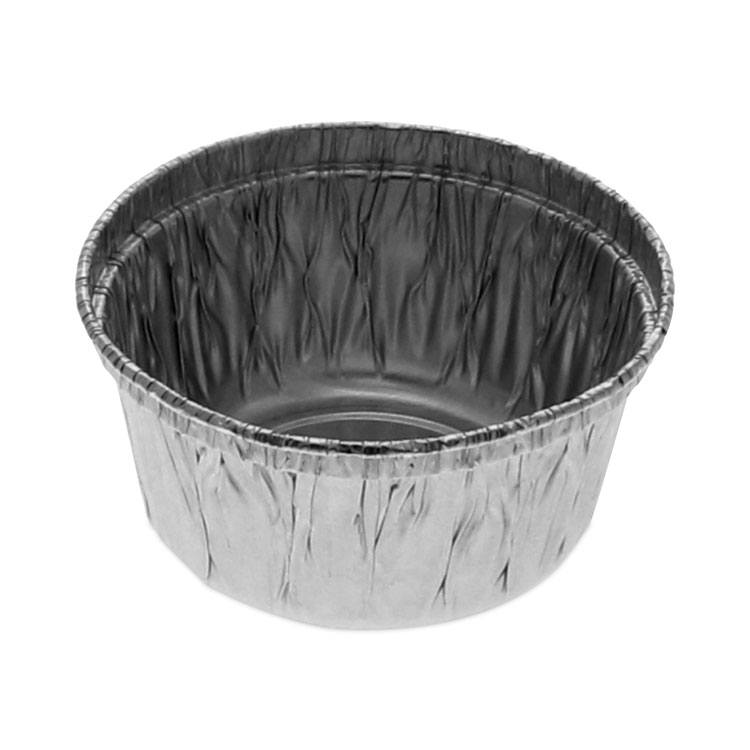 Pactiv Evergreen Aluminum Take-Out Container, 4 oz, 2.94" Diameter x 1.66" h, Silver, 1,000/Carton (PCT42330)
