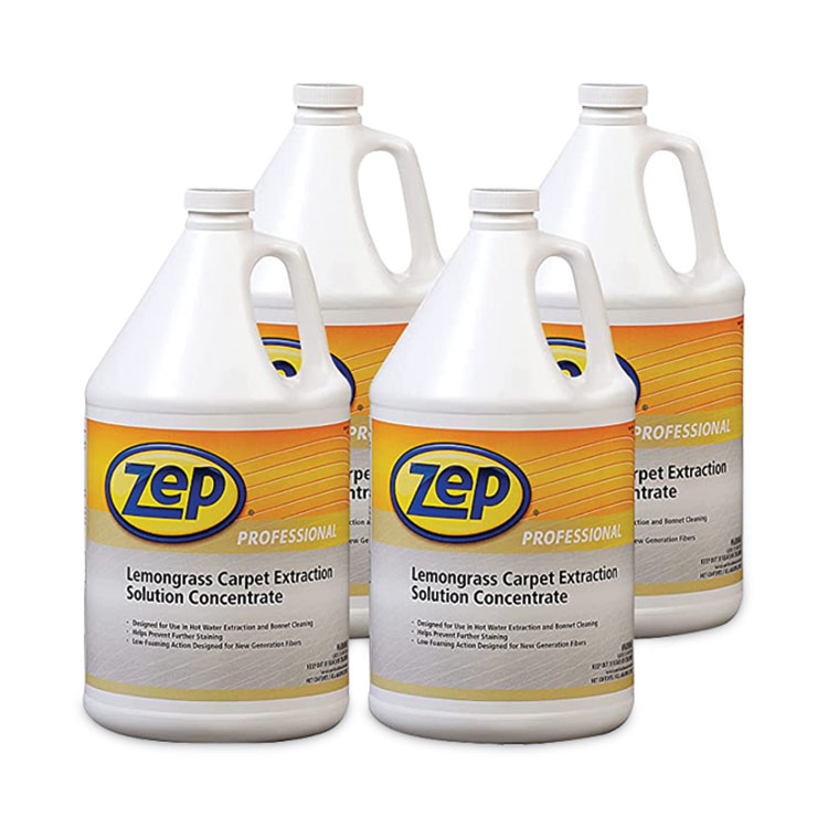 Zep Professional Carpet Extraction Cleaner, Lemongrass, 1 gal Bottle, 4/Carton (ZPP1041398)