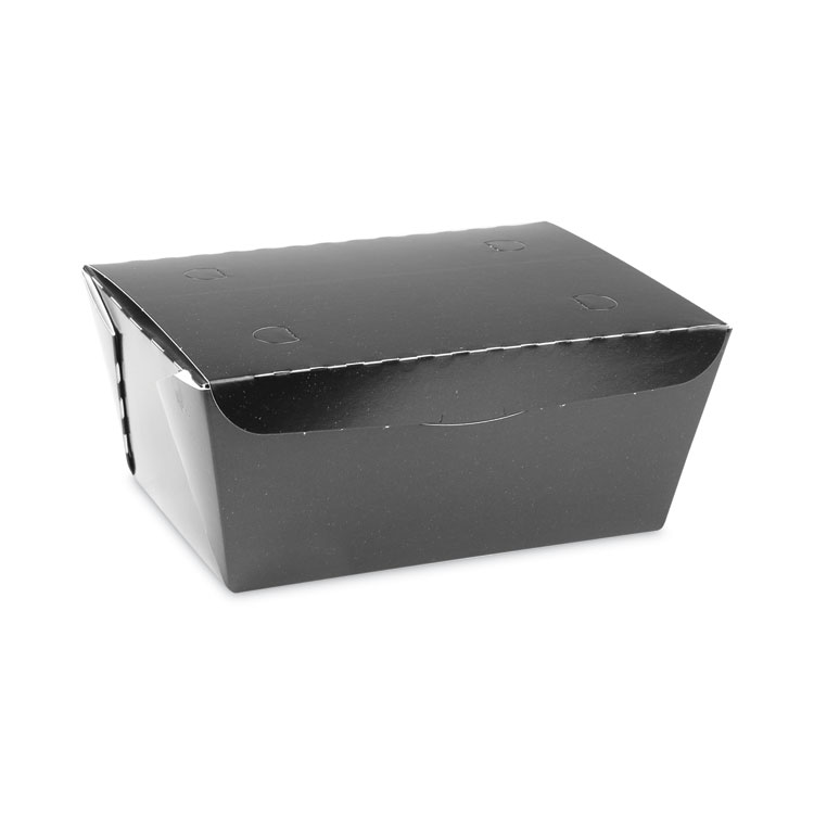Pactiv Evergreen EarthChoice OneBox Paper Box, 66 oz, 6.5 x 4.5 x 3.25, Black, 160/Carton (PCTNOB03B)