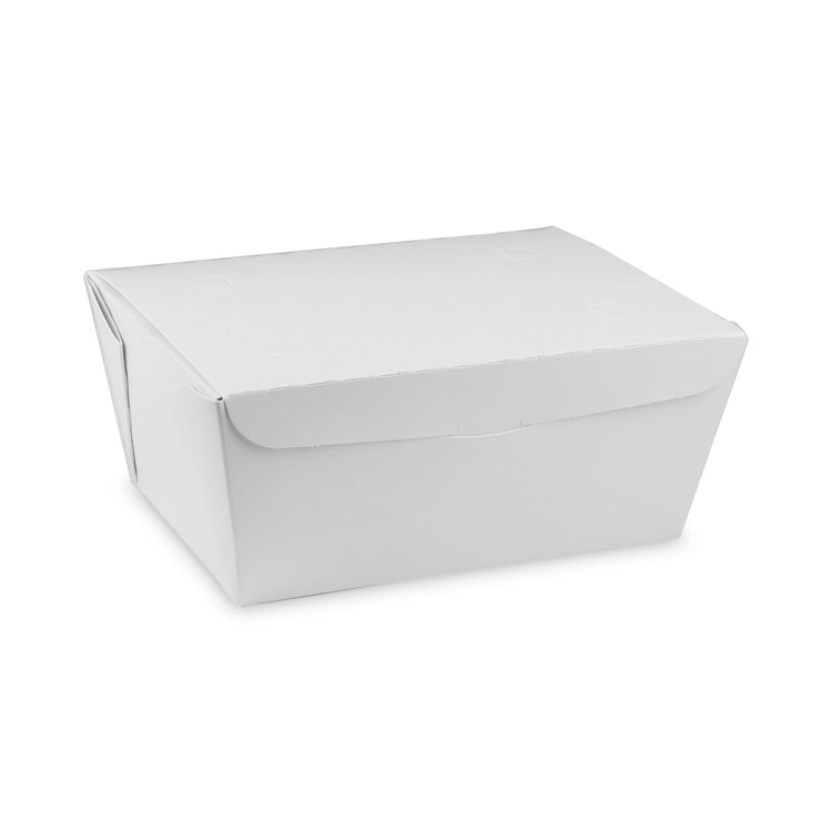 Pactiv Evergreen EarthChoice OneBox Paper Box, 66 oz, 6.5 x 4.5 x 3.25, White, 160/Carton (PCTNOB03W)
