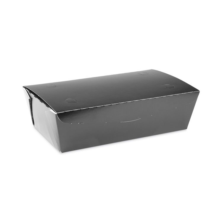 Pactiv Evergreen EarthChoice OneBox Paper Box, 77 oz, 9 x 4.85 x 2.7, Black, 162/Carton (PCTNOB04SB)