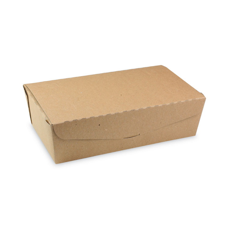 Pactiv Evergreen EarthChoice OneBox Paper Box, 77 oz, 9 x 4.85 x 2.7, Brown, 162/Carton (PCTNOB04SKEC)