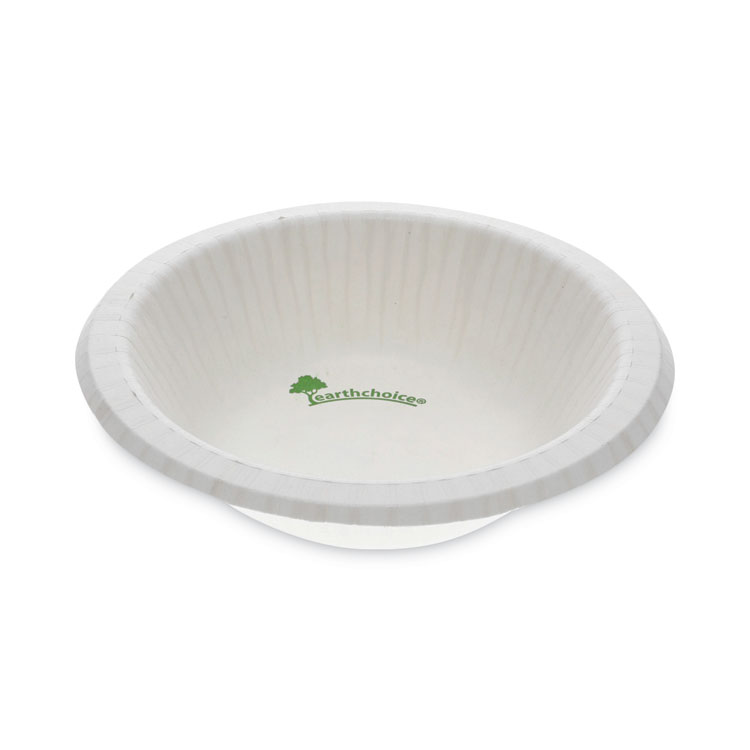 Pactiv Evergreen EarthChoice Pressware Compostable Dinnerware, Bowl, Paper, 12 oz, White, 750/Carton (PCTPSB12EC)