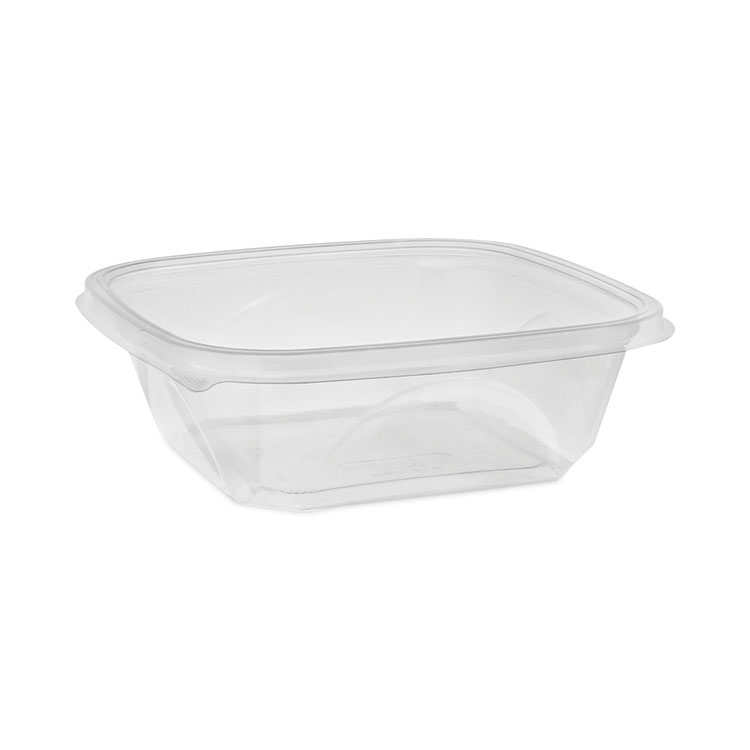 Pactiv Evergreen EarthChoice Square Recycled Bowl, 32 oz, 7 x 7 x 2, Clear, Plastic, 300/Carton (PCTSAC0732)
