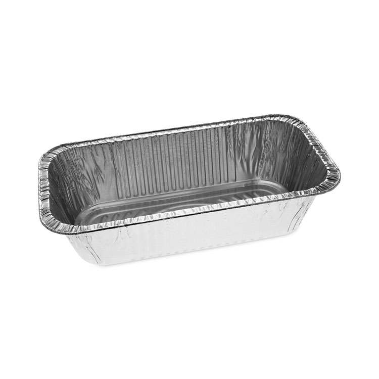 Pactiv Evergreen Aluminum Steam Table Pan, One-Third Size Deep Loaf, 3" Deep, 5.9 x 8.04, 200/Carton (PCTY6062XH)