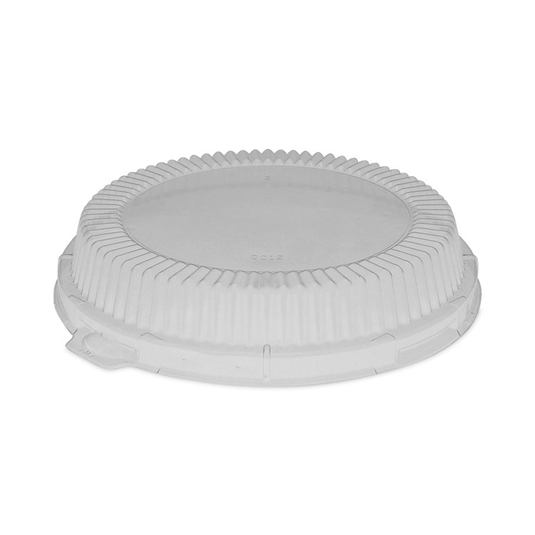 Pactiv Evergreen ClearView Dome-Style Lid with Tabs, Fluted, 8.88 x 8.88 x 0.75, Clear, Plastic, 504/Carton (PCTYCI800120000)
