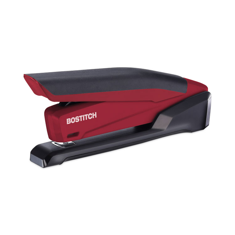 Bostitch InPower One-Finger 3-in-1 Desktop Stapler, 20-Sheet Capacity, Red/Black (ACI1124)