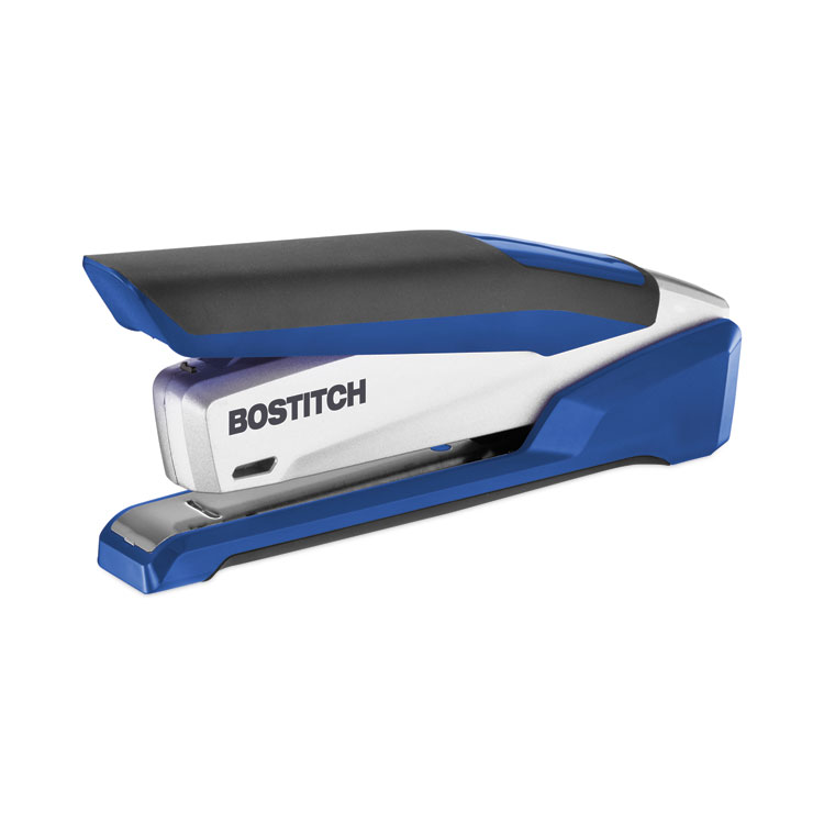 Bostitch InPower One-Finger 3-in-1 Desktop Stapler, 28-Sheet Capacity, Blue/Silver (ACI1118)