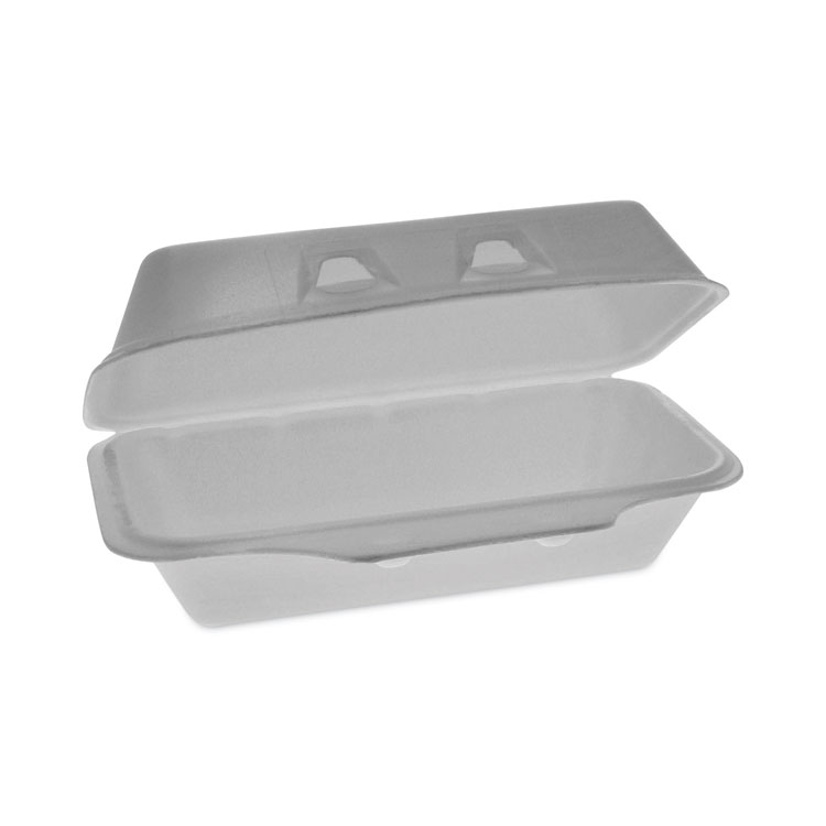 Pactiv Evergreen SmartLock Foam Hinged Lid Container, Medium, 8.75 x 4.5 x 3.13, White, 440/Carton (PCTYHLW01840000)