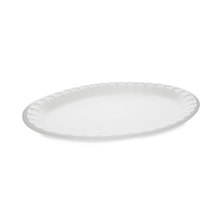 Pactiv Evergreen Placesetter Satin Non-Laminated Foam Dinnerware, Platter, 8.5 x 11.5, White, 500/Carton (PCTYTH100430000)