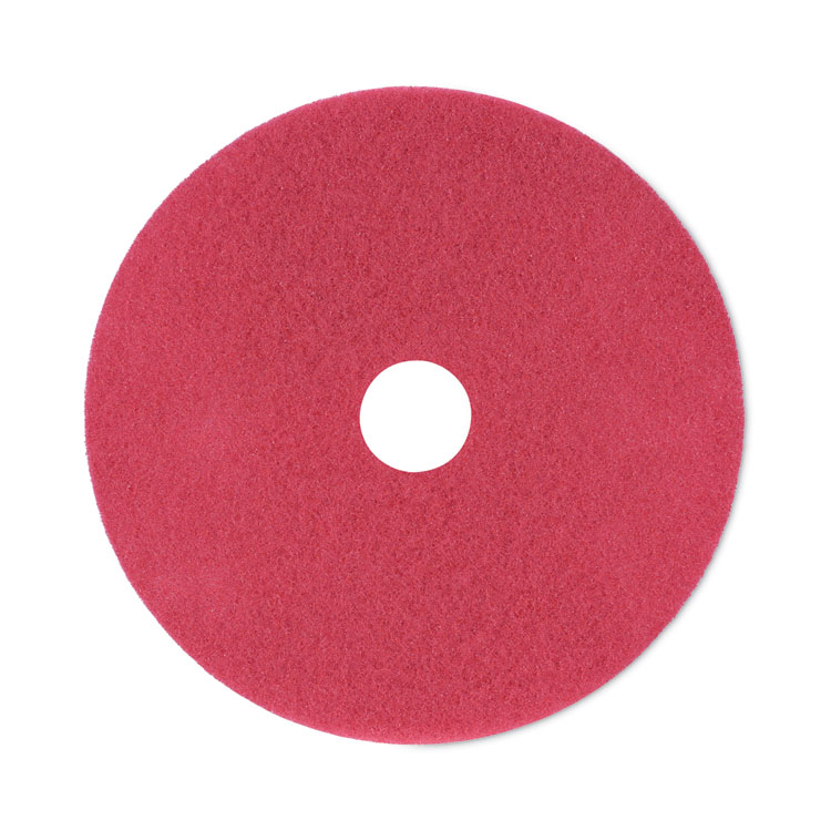Boardwalk Buffing Floor Pads, 21" Diameter, Red, 5/Carton (BWK4021RED)