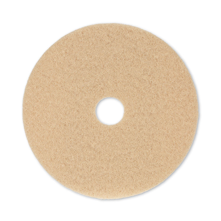 Boardwalk Burnishing Floor Pads, 20" Diameter, Tan, 5/Carton (BWK4020ULT)