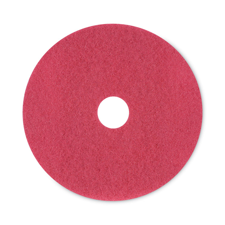 Boardwalk Buffing Floor Pads, 20" Diameter, Red, 5/Carton (BWK4020RED)