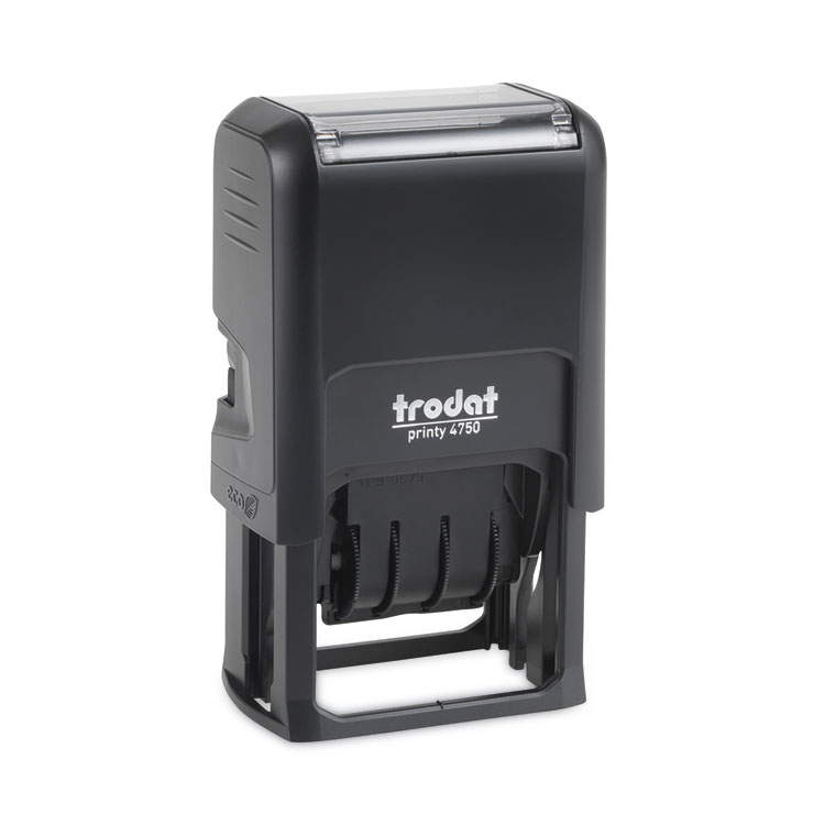 Trodat Printy Economy 5-in-1 Date Stamp, Self-Inking, 1.63" x 1", Blue/Red (USSE4754)