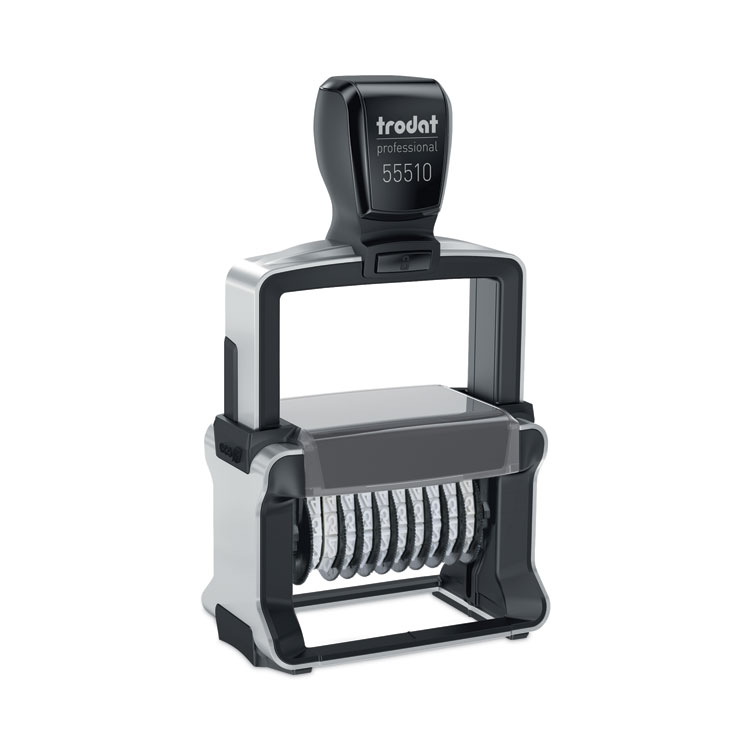 Trodat Professional Self-Inking Custom Number Stamp, 2.25" x 1.31", Black/Blue/Red (USST5510N)