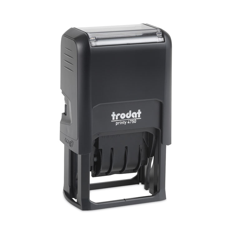 Trodat Printy Economy Date Stamp, Self-Inking, 1.63" x 1", Blue/Red (USSE4752)