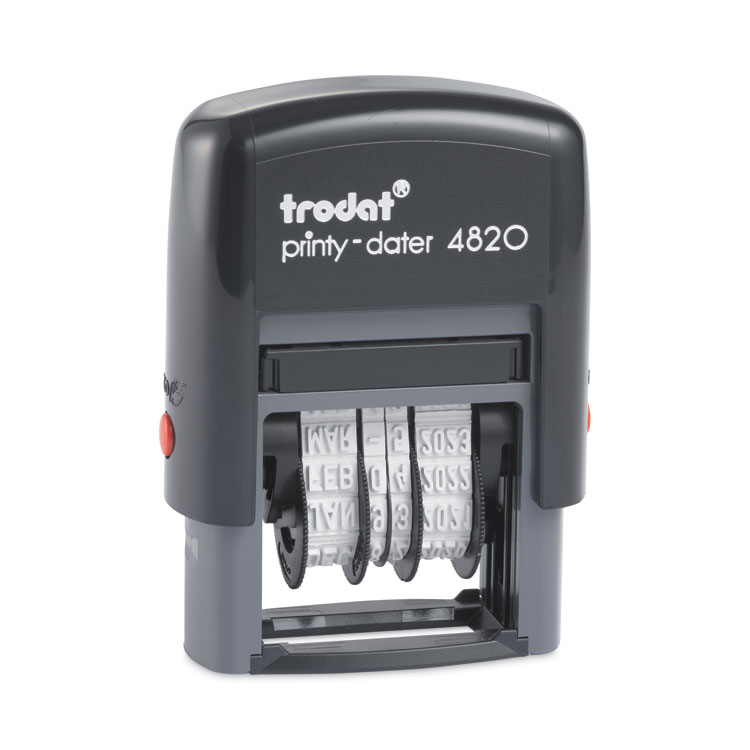 Trodat Printy Economy Date Stamp, Self-Inking, 1.63" x 0.38", Black (USSE4820)