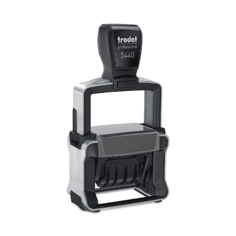 Trodat Professional Self-Inking Custom Date Stamp, 2" x 1.13", Black/Blue/Red (USST5440)
