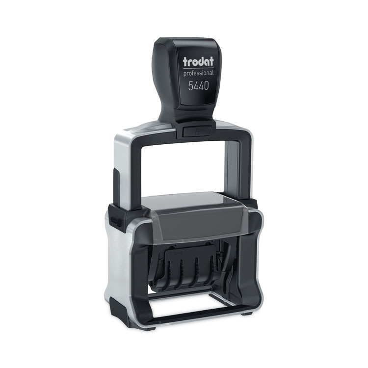 Trodat Professional 5-in-1 Date Stamp, Self-Inking, 1 x 1.63, Blue/Red (USST5444)