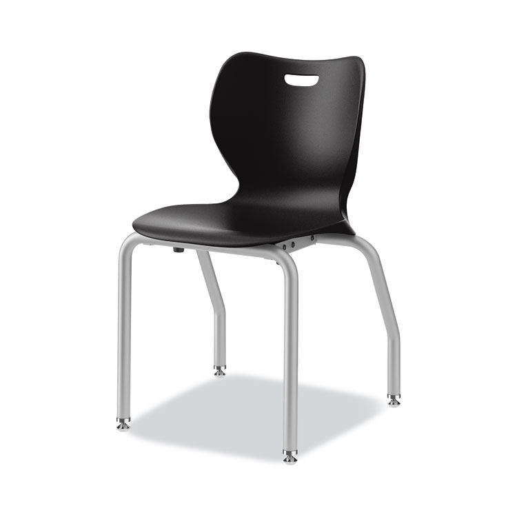 HON SmartLink Four-Leg Chair, 19.5" x 19.63" x 31", Onyx Seat, Onyx Base, 4/Carton (HONSL4L18EONP)