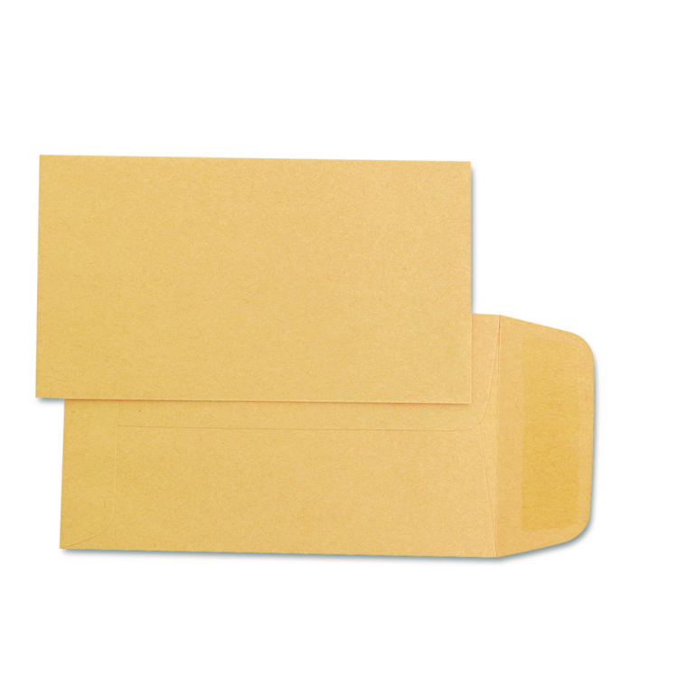 Quality Park Kraft Coin and Small Parts Envelope, #1, Square Flap, Gummed Closure, 2.25 x 3.5, Light Brown Kraft, 500/Box (QUA50162)