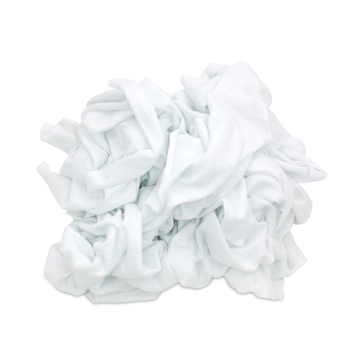 HOSPECO Reclaimed White Knit Rags, 10 lb/Carton (HOS34010)