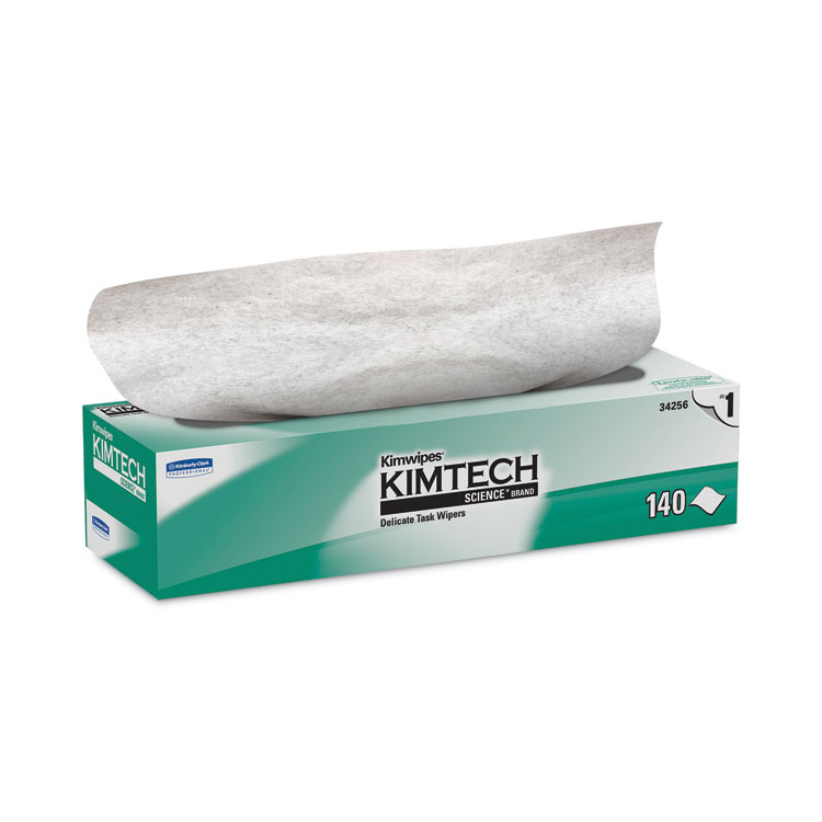 Kimtech Kimwipes Delicate Task Wipers, 1-Ply, 14.7 x 16.6, Unscented, White, 144/Box (KCC34256BX)