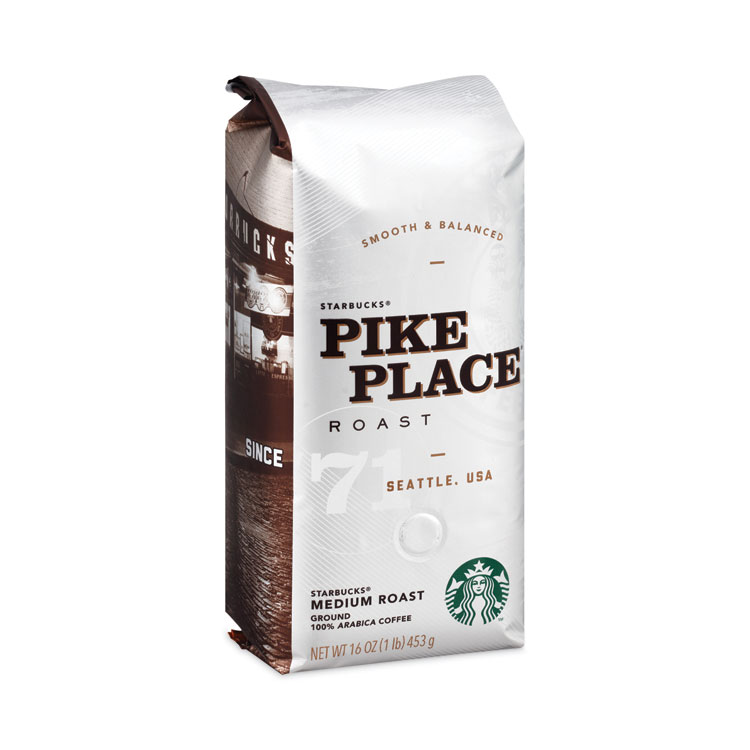 Starbucks Coffee, Pike Place, 1 lb Bag, 6/Carton (SBK11018186CT)