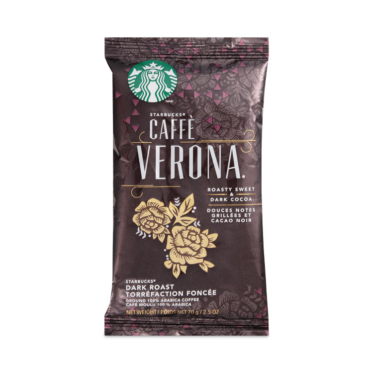 Starbucks Coffee, Caffe Verona, 2.7 oz Packet, 72/Carton (SBK11018192CT)
