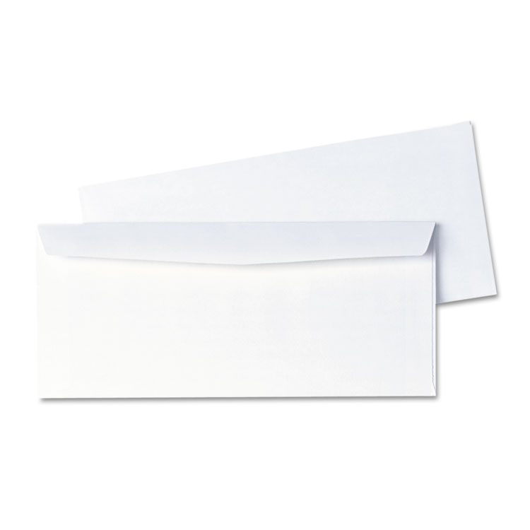 Quality Park Business Envelope, #10, Commercial Flap, Diagonal Seam, Gummed Closure, 24 lb Bond Weight Paper, 4.13 x 9.5, White, 1,000/Box (QUA90020B)