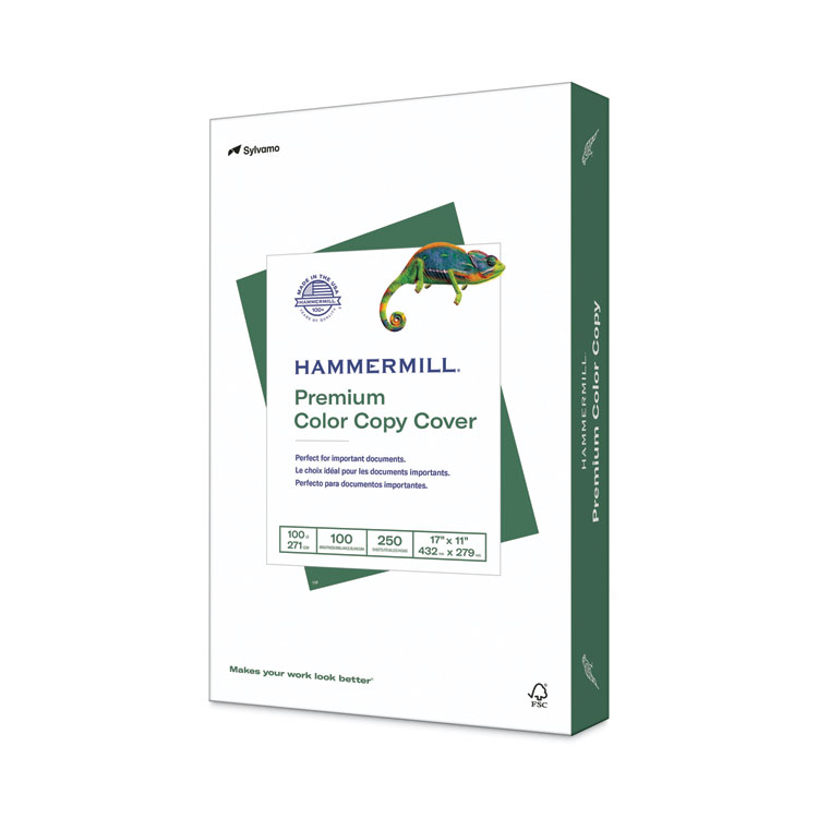 Hammermill Premium Color Copy Cover, 11 x 17, Smooth Photo White, 250/Pack (HAM133202)