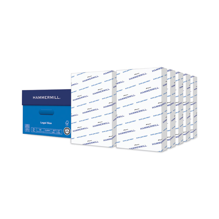 Hammermill Copy Plus Print Paper, 92 Bright, 20 lb Bond Weight, 8.5 x 14, White, 500 Sheets/Ream, 10 Reams/Carton (HAM105015CT)