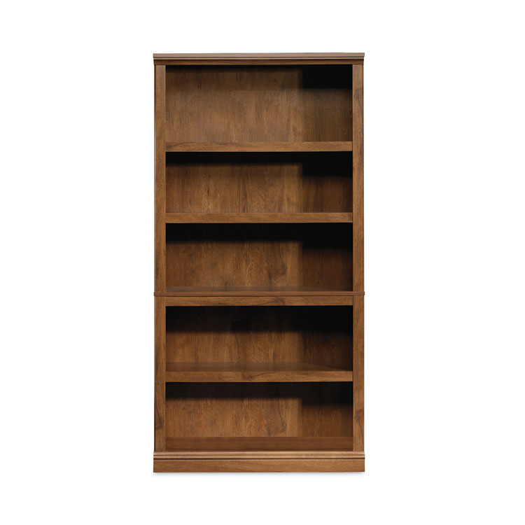 Sauder Select Collection Bookcase, Five-Shelf, 35.27w x 13.22d x 69.76h, Oiled Brown (SWC410367)