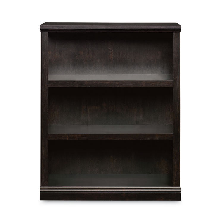 Sauder Select Collection Bookcase, Three-Shelf, 35.37w x 13.22d x 69.76h, Estate Black (SWC420175)