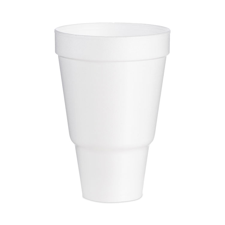 Dart Foam Drink Cups, Tapered Bottom, 32 oz, White, 25/Bag, 20 Bags/Carton (DCC32AJ32)