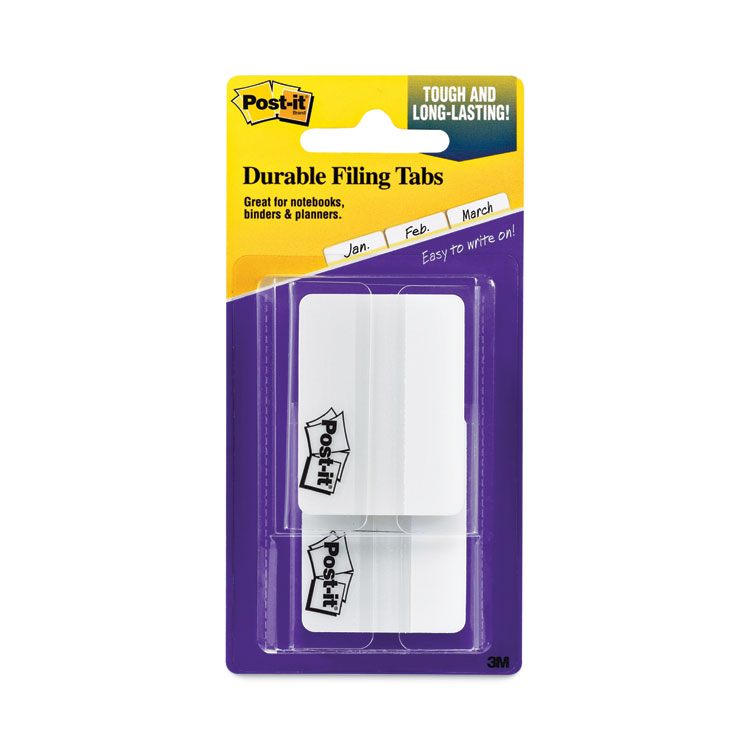 Post-it Tabs Lined Tabs, 1/5-Cut, White, 2" Wide, 50/Pack (MMM686F50WH)