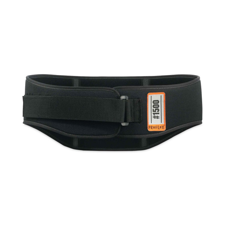 ergodyne ProFlex 1500 Weight Lifters Style Back Support Belt, X-Large, 38" to 42" Waist, Black (EGO11474)