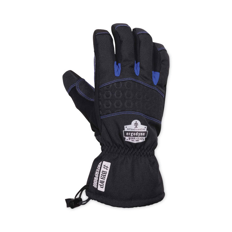 ergodyne ProFlex 819WP Extreme Thermal WP Gloves, EN388: 4222B, 9" Long, Medium, Black, Pair (EGO17613)