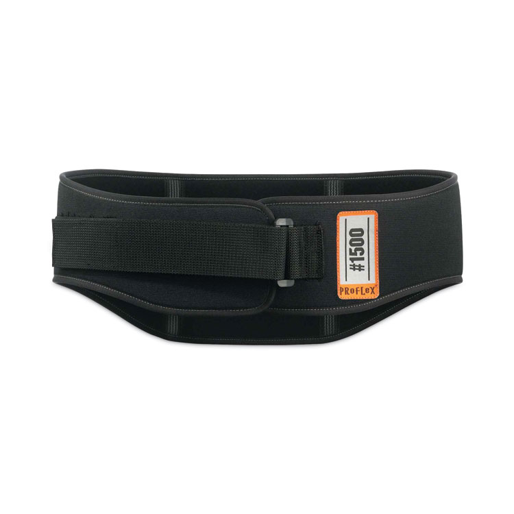 ergodyne ProFlex 1500 Weight Lifters Style Back Support Belt, Large, 34" to 38" Waist, Black (EGO11473)