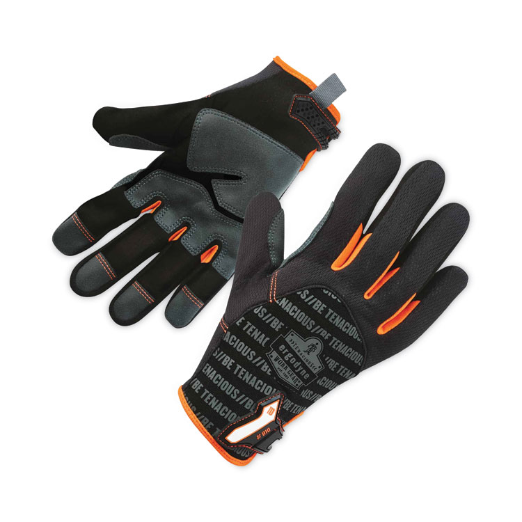 ergodyne ProFlex 810 Reinforced Utility Gloves, EN388: 3121X, 9" Long, Medium, Black, Pair (EGO17223)
