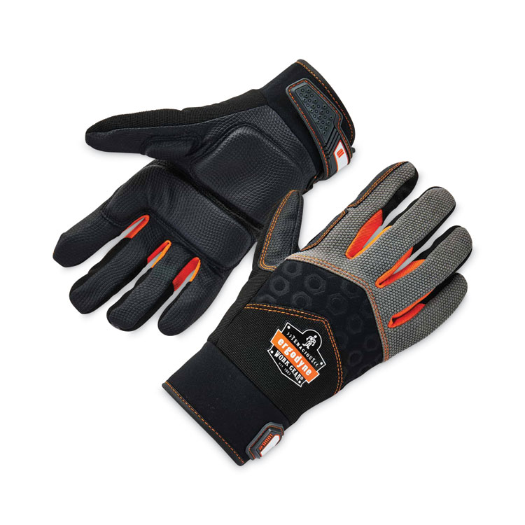 ergodyne ProFlex 9001 Full-Finger Impact Gloves, EN388: 1121X, X-Large, Black, Pair (EGO17775)