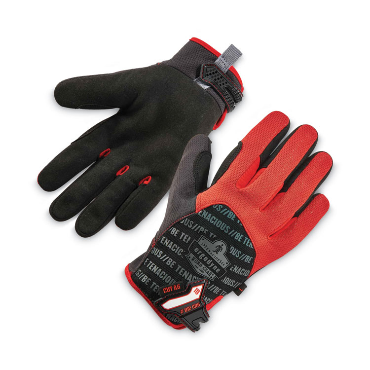 ergodyne ProFlex 812CR6 ANSI A6 Utility and CR Gloves, EN388: 2543E, 9" Long, Medium, Black, Pair (EGO17923)