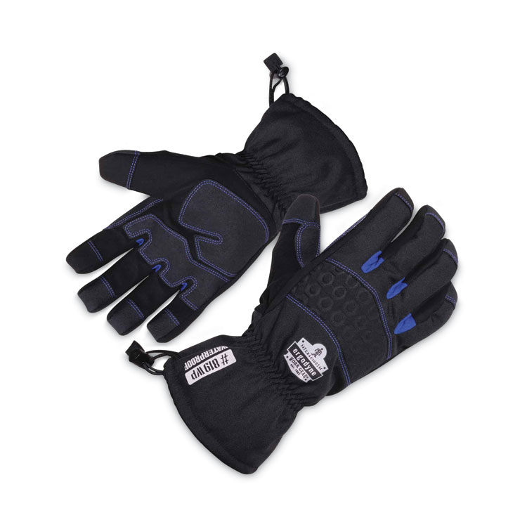 ergodyne ProFlex 819WP Extreme Thermal WP Gloves, EN388: 4222B, 9" Long, Small, Black, Pair (EGO17612)