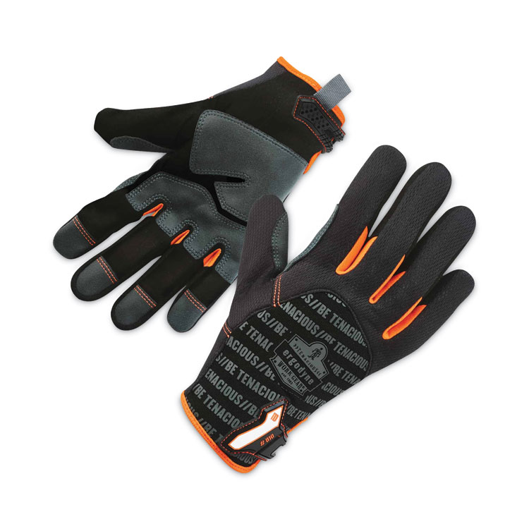 ergodyne ProFlex 810 Reinforced Utility Gloves, EN388: 3121X, 9" Long, X-Large, Black, Pair (EGO17225)